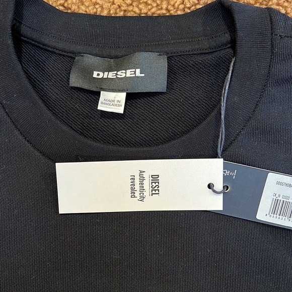 🇺🇸 Mens NWT Black DIESEL Hoodie XXL 🇺🇸 - Picture 5 of 8